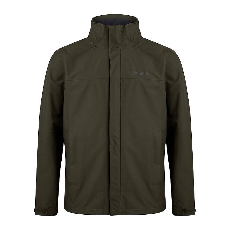 Pánska Nepremokavá Bunda Berghaus Gore Tex RG Alpha 2.0 Tmavo Zelene Slovensko 7501YFJDL